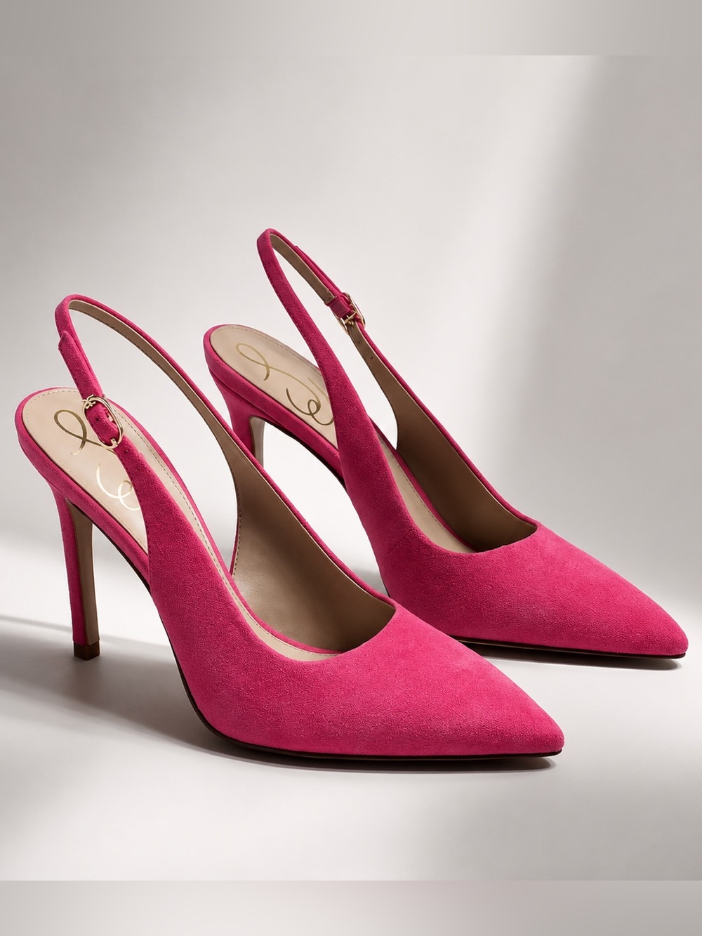 Sam Edelman Hazel Slingback Pump in Pink Suede Size 7